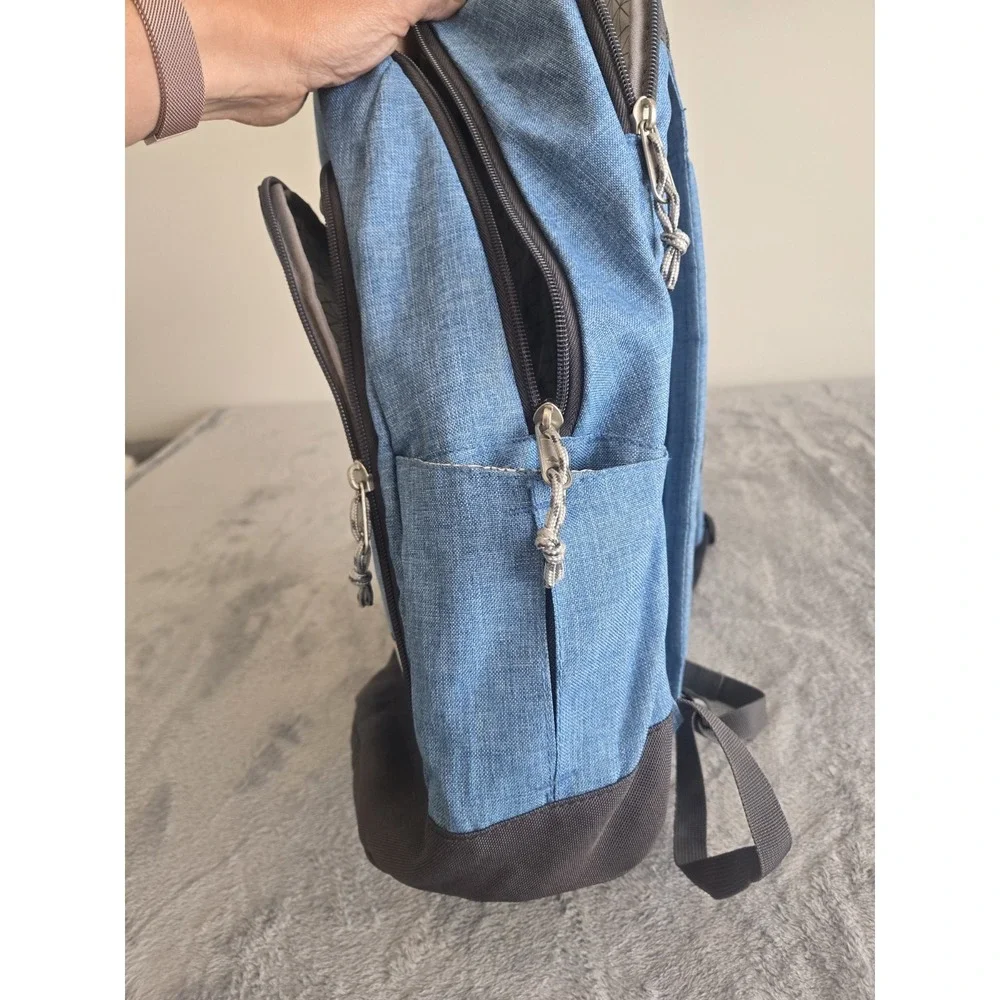 New Without Tags High Sierra Blue Backpack 3 Compartments 2 Side Water Holders